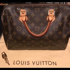 Louis Vuitton monogram speedy satchel handbag